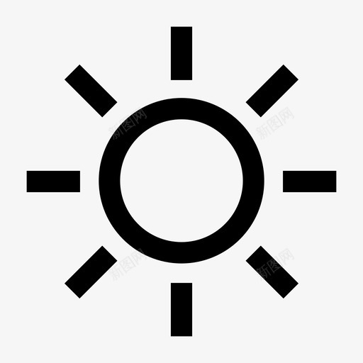 太阳晴朗天气预报图标svg_新图网 https://ixintu.com 天气 天气预报 太阳 晴天 晴朗