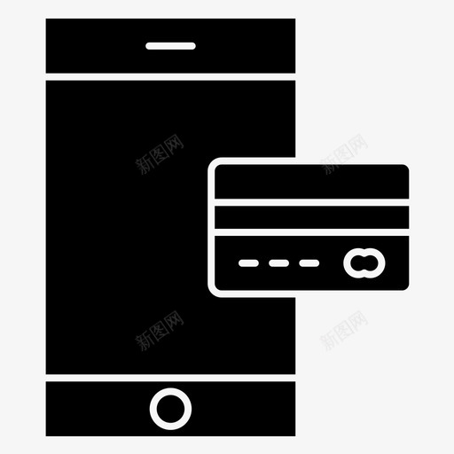 网上银行手机图标svg_新图网 https://ixintu.com 信用卡 手机 网上银行