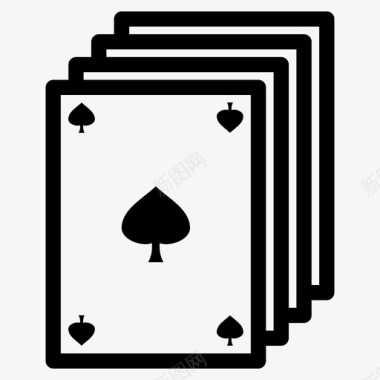 扑克牌赌场游戏图标图标