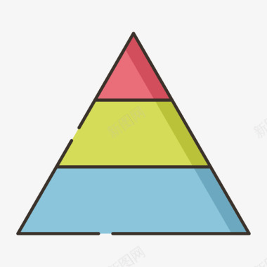 金字塔图信息图4线性颜色图标图标