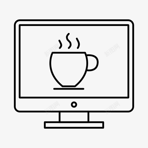 茶休息咖啡图标svg_新图网 https://ixintu.com 休息 优化 咖啡 咖啡杯 搜索引擎 显示器 杯子 液晶 液晶显示