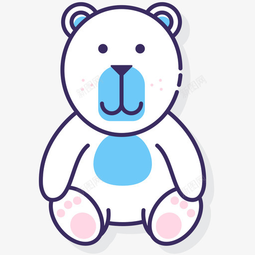 北极熊动物22线形颜色图标svg_新图网 https://ixintu.com 动物 北极熊 线形 颜色