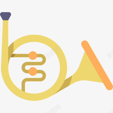 法国喇叭音乐多媒体2扁平图标图标