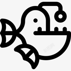琵琶鱼琵琶鱼海洋生物40直系图标高清图片