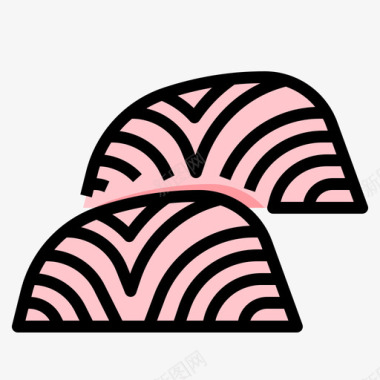 鲑鱼日本96线形颜色图标图标