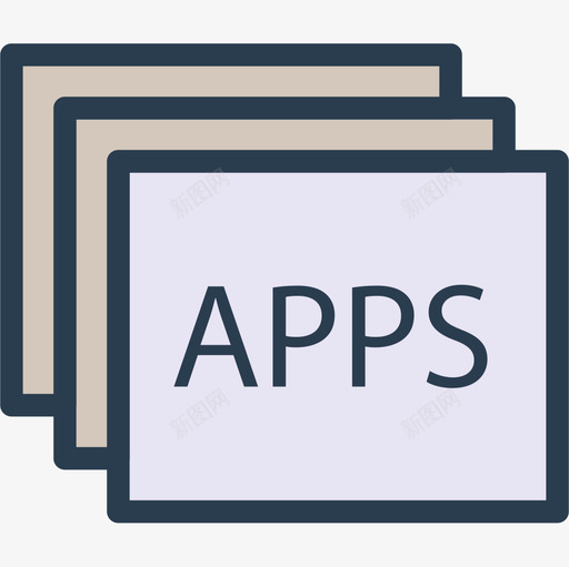 应用程序网页和编程2线颜色图标svg_新图网 https://ixintu.com 应用程序 编程 网页设计 颜色