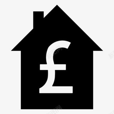 英镑抵押贷款房地产金融图标图标