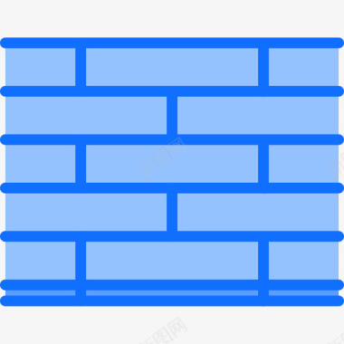 砖墙建筑商3蓝色图标图标