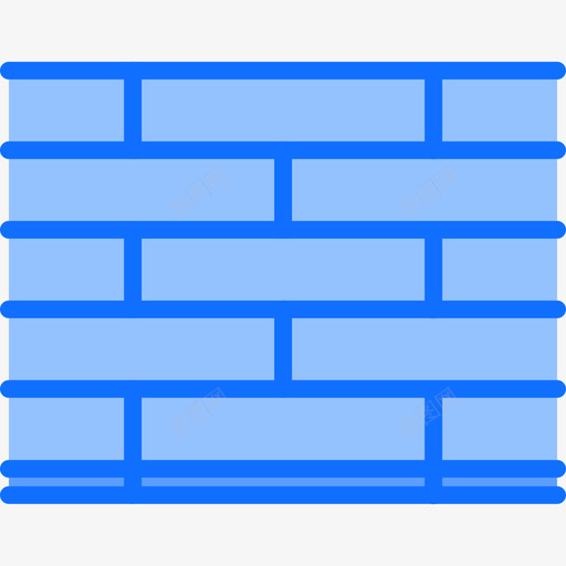 砖墙建筑商3蓝色图标svg_新图网 https://ixintu.com 建筑商 砖墙 蓝色