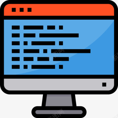 编码网站和窗口界面5线颜色图标图标
