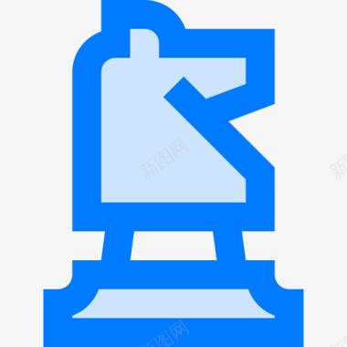 骑士国际象棋7蓝色图标图标