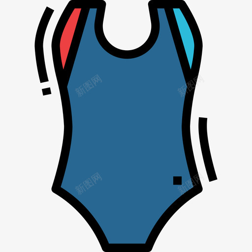 游泳衣夏季80线性颜色图标svg_新图网 https://ixintu.com 夏季 游泳衣 线性 颜色