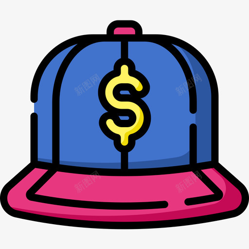 帽子嘻哈24线性颜色图标svg_新图网 https://ixintu.com 嘻哈 帽子 线性 颜色