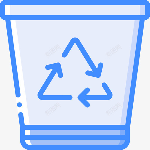 回收箱垃圾6蓝色图标svg_新图网 https://ixintu.com 回收 垃圾 蓝色