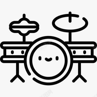 鼓组音乐117线性图标图标