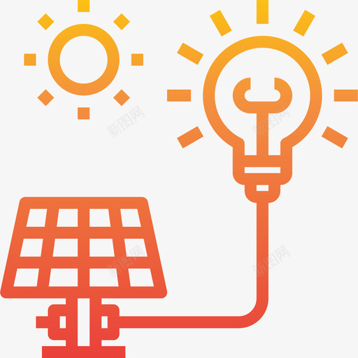 太阳能能量39梯度图标svg_新图网 https://ixintu.com 太阳能 梯度 能量
