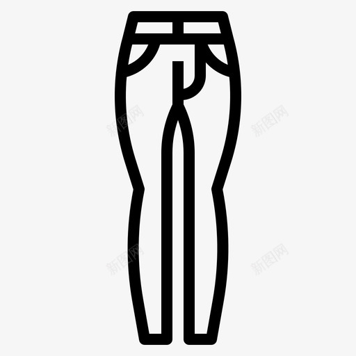 牛仔裤衣服20轮廓图标svg_新图网 https://ixintu.com 牛仔裤 衣服 轮廓