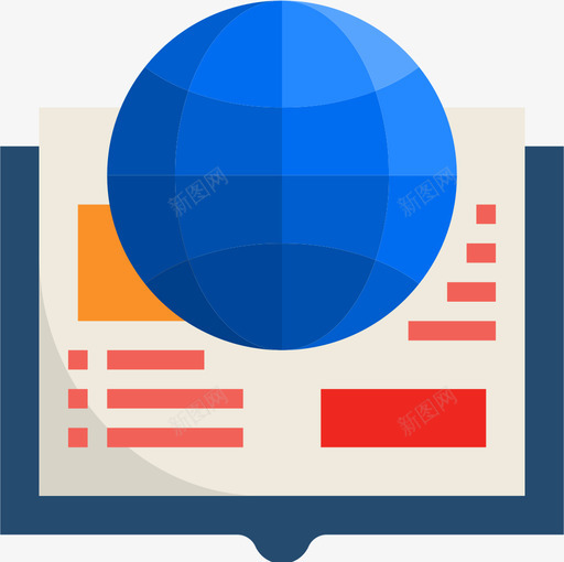 书学校和教育8平铺图标svg_新图网 https://ixintu.com 学校 平铺 教育