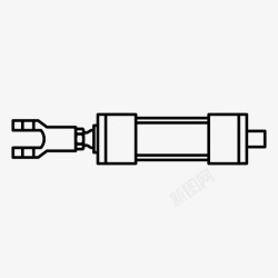 拉动ca气缸液压气动图标高清图片