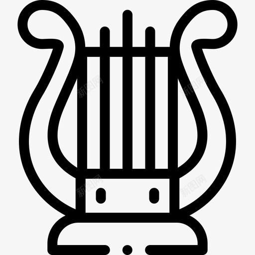 竖琴希腊神话28直系图标svg_新图网 https://ixintu.com 希腊神话 直系 竖琴