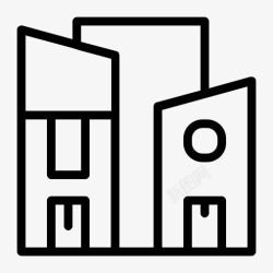 酒店亮化工程酒店建筑承包商图标高清图片