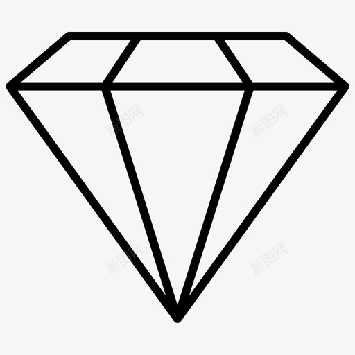 钻石宝石红宝石图标svg_新图网 https://ixintu.com 宝石 时装 服装 红宝石 钻石
