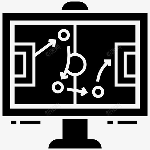 足球战术足球战略足球训练图标svg_新图网 https://ixintu.com 图标 字形 战术 战略 游戏 草图 计划 训练 足球