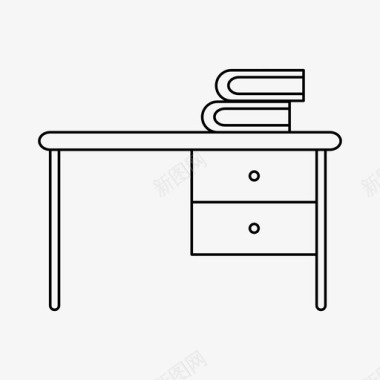 书桌家具内饰图标图标