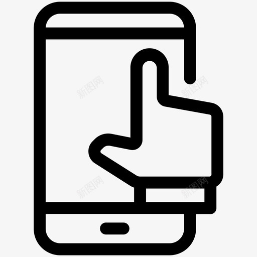 触摸屏手智能手机图标svg_新图网 https://ixintu.com 手机 智能 移动电话 触摸屏 轻触