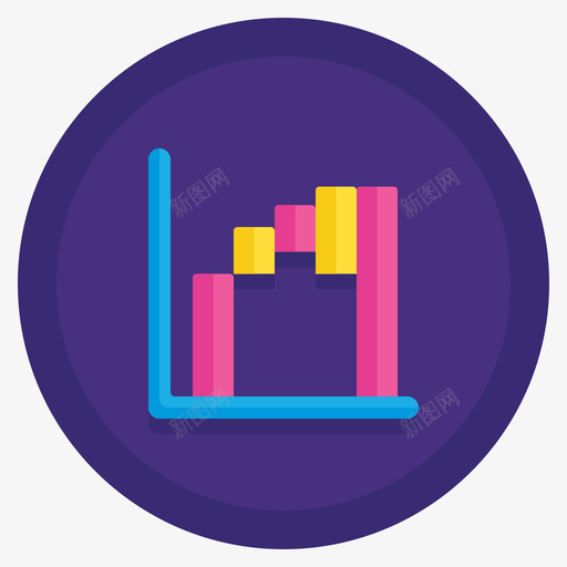 瀑布信息图3平面圆形图标svg_新图网 https://ixintu.com 信息 圆形 平面 瀑布