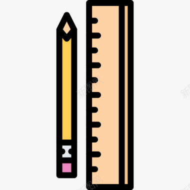 铅笔62号工具彩色图标图标