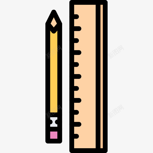 铅笔62号工具彩色图标svg_新图网 https://ixintu.com 工具 彩色 铅笔
