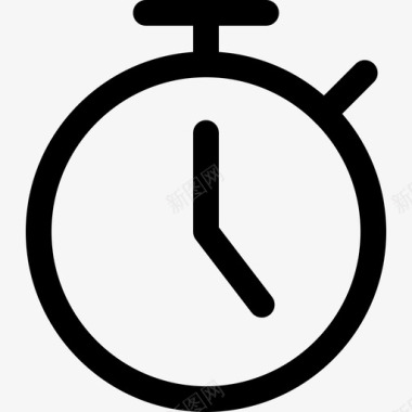 计时器日期和时间9线性图标图标