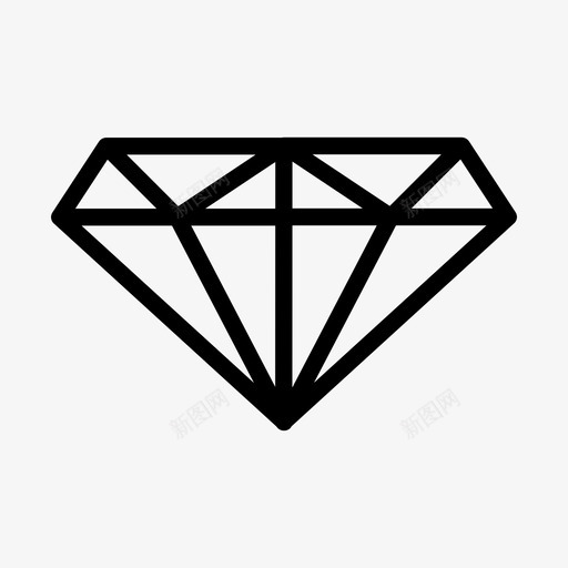 钻石水晶珠宝图标svg_新图网 https://ixintu.com 奢侈品 水晶 珠宝 红宝石 钻石