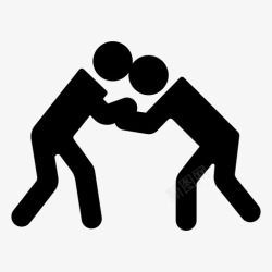 对奥运会柔道柔道艺术拳击图标高清图片