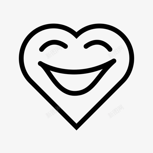 幸福的爱情感的爱心图标svg_新图网 https://ixintu.com 图标 幸福 微笑 情人节 情感