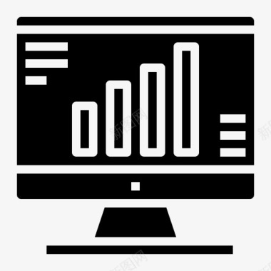 柱状图计算机监视器图标图标