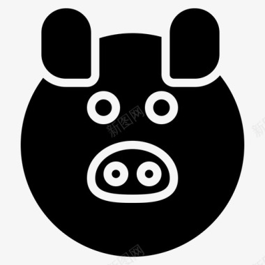 猪中国文化图标图标