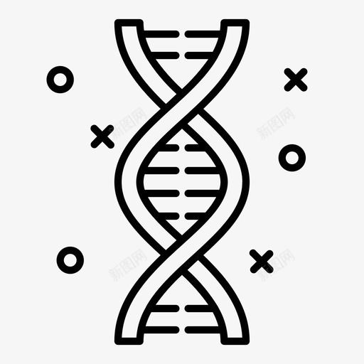 dna生物学基因图标svg_新图网 https://ixintu.com dna 医疗器械 基因 生物学