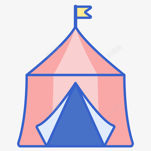 马戏团帐篷马戏团76线性颜色图标svg_新图网 https://ixintu.com 帐篷 线性 颜色 马戏团