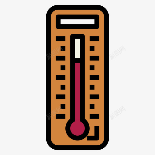 温度计冬季125线性颜色图标svg_新图网 https://ixintu.com 冬季 温度计 线性 颜色