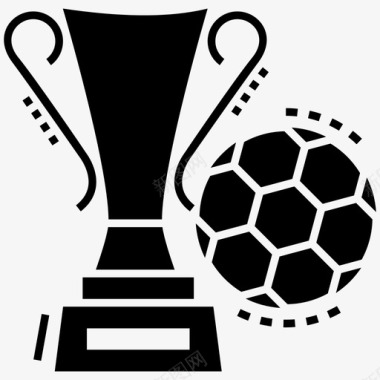 足球奖杯足球冠军体育奖杯图标图标