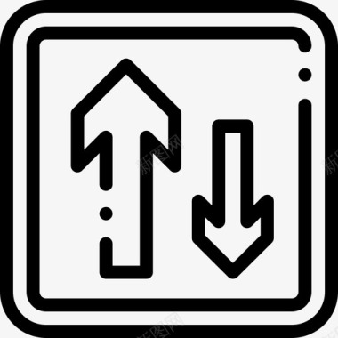 优先交通标志13线形图标图标