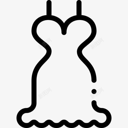 连衣裙夏装8直线型图标svg_新图网 https://ixintu.com 夏装 直线 线型 连衣裙