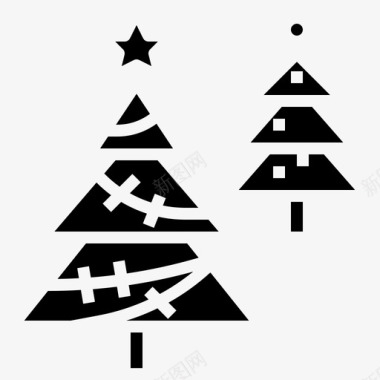 圣诞树圣诞314填充图标图标