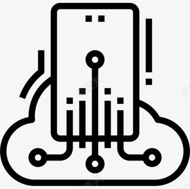 移动移动技术1线性图标图标