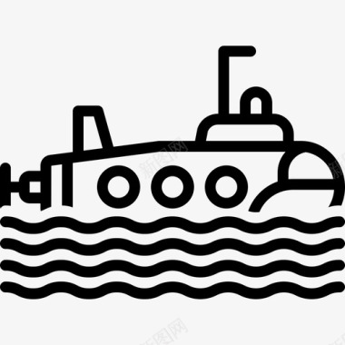 潜艇旅行船图标图标