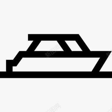 游艇车辆和运输工具2直线型图标图标