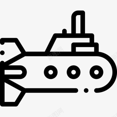 潜艇军用35直线型图标图标