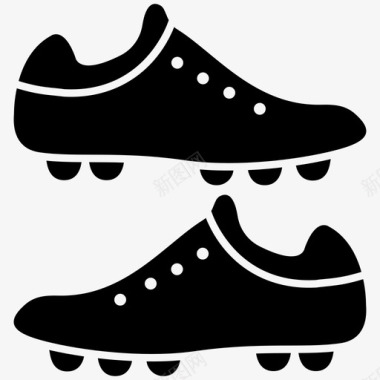 足球鞋足球靴鞋类图标图标